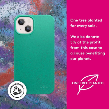 Sale - Biodegradable iPhone 13 Case - Mint - Loam & Lore